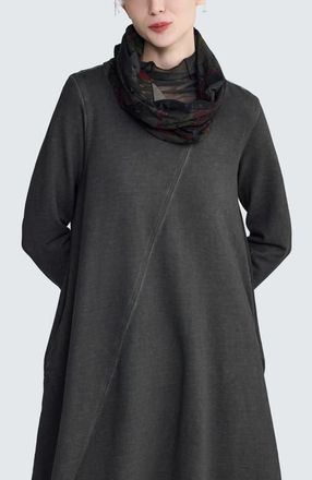 Luukaa D'Celli Dewy Sculptural Jersey Collar Scarf in Smoky Print at Nordstrom
