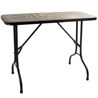 Wanderlust Deco Mesa rectangular de metal negra 100x47x75