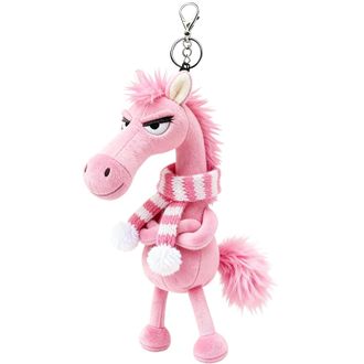 Generic Plush Horse Keyring, 2026 Year Of The Horse Keychain Cute Plush, 20cm Bag Charm, Chinese New Year Giftideas, For Women Men Family Teens Son Daughter G