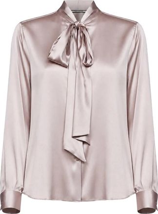 Tagliatore Lavalli&egrave;re Strikblouse - Dames - Blouses - Roze - M - Overhemden