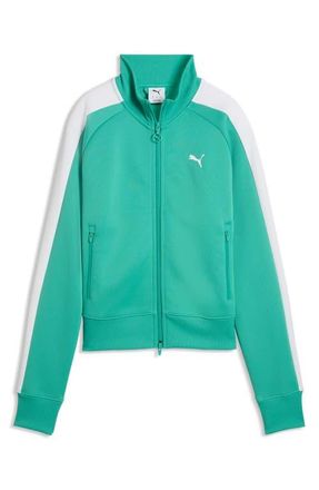 Puma T7 Always On Crop Track Jacket in Vibrant Green at Nordstrom, Size X-Large