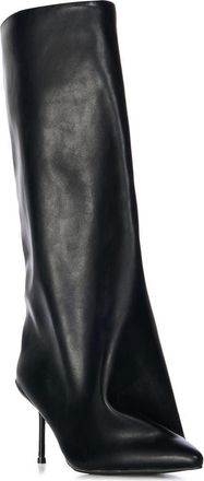 Azalea Wang Couture Crazy Pointy Toe Knee High Boot in Black at Nordstrom, Size 6.5