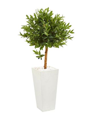 Nearly Natural 4Ft Olive Topiary Uv-Resistant Artificial Tree In Planter (Indoor/Outdoor)