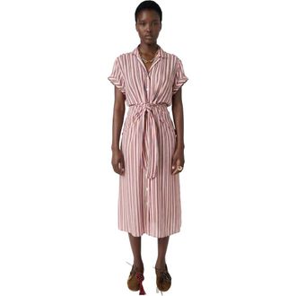 Gerard Darel Striped Button-Front Midi Dress in Multicolored at Nordstrom, Size 10