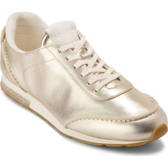 Cole Haan GrandPro LP Runner Energyweave Sneaker in Soft Gold Leather at Nordstrom, Size 8.5