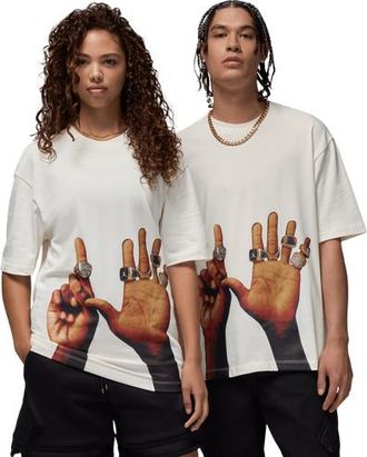 Nike Jordan Mens Flight MVP 85 6 Rings Crew - Sail/Black Size 3XL