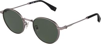 Police Force 10 Zonnebril - Heren - Zonnebrillen - Grijs - 52 MM - Nylon - Accessoires