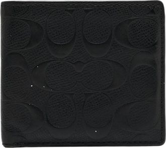 Coach Portafoglio in pelle con logo goffrato - Nero
