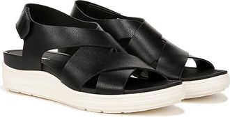 Dr. Scholls Time Sea Sandal Womens Sandals Black : 6.5 M, Leather