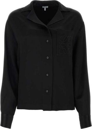 Loewe Black satin oversize shirt