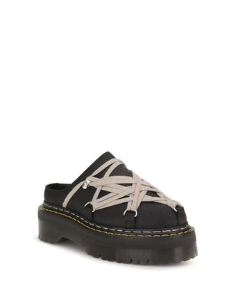 Rick Owens Platform Lace Mules Boot - Black