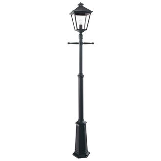 Netlighting Turin Grande 1 Light Outdoor Post Signal Lantern Black IP54 E27