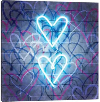 iCanvas Neon Heart I By Grace Popp Wall Art