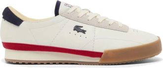 Lacoste Aura 225 Sneakers Wit Blauw Rood - Heren - Sneakers - Wit - 42 EU - Leer - Schoenen
