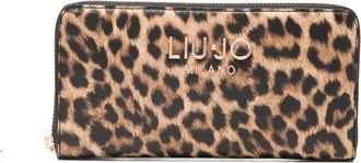 Liu Jo large leopard-print zip wallet - women - Polyester/Polyester/Polyurethane Resin - One Size - Brown