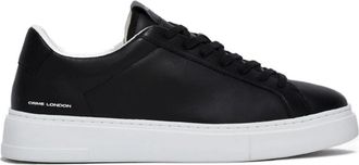 Crime London Leren Vetersneakers - Heren - Sneakers - Zwart - 44 EU - Leer - Schoenen