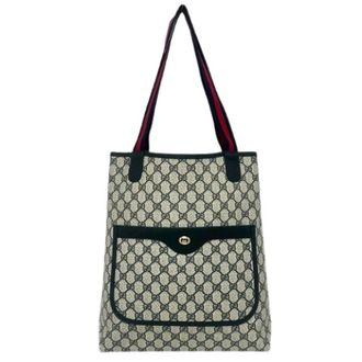 Gucci Pre-owned Tote Bags, female, Blue, Size: ONE SIZE Pre-owned Leather PVC Tote Bag
