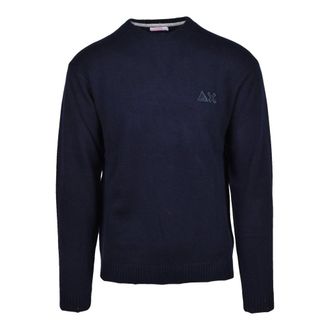 Sun 68 Truien & Vesten, Heren, Blauw, S, Wol, Pullover met ronde hals