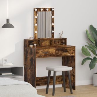 vidaXL Tavolo da Trucco Marrone 79 x 41 x 140 cm Legno multistrato - Vidaxl