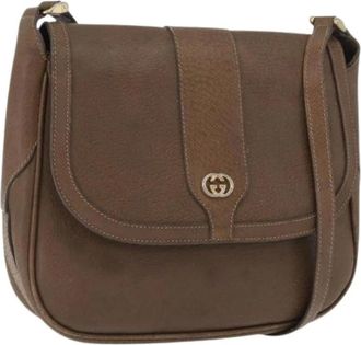 Gucci Pre-owned Cross Body Bags, female, Brown, Size: ONE SIZE Pre-owned Vintage Shoulder Bag