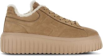 Hogan H-Stripes suede sneakers - women - Suede - 41 - Neutrals