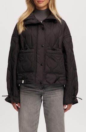 Noize June Lightweight Water Resistant Onion Quilted Jacket in Black at Nordstrom Rack, Size Xx-Large