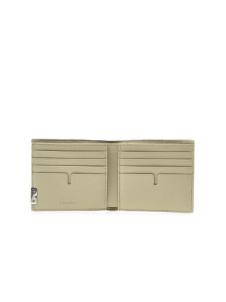 Burberry Mens Logo Plaque Bifold Wallet Green Accessories >