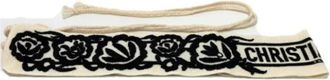 Dior Pre-owned Vintage Stoffen Riem - Dames - Vintage Accessoires - Wit - ONE Size - Vintage