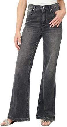 Nicole Miller High Rise Relaxed Flare Jeans in Black at Nordstrom Rack, Size 24 X 32