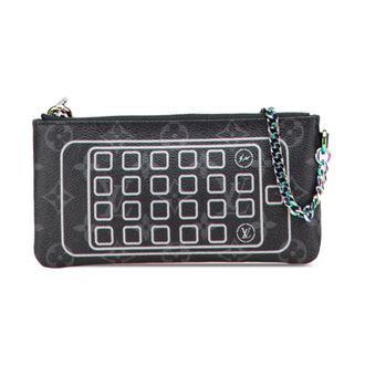 Louis Vuitton Pre-owned Printed Chain Wallet - Dames - Pre-owned - Zwart - Maat: ONE Size