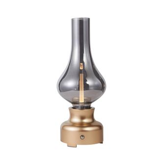 Lindby Lindby L&aacute;mpara De Mesa Led maxentius En Gris Vidrio