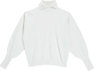 Genny Maglione Colletto Cashmere - Dames - Cashmere truien - Wit - M - Kasjmier - Truien & Vesten