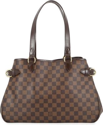 Louis Vuitton Damier Canvas Ebene Red Color Handbag Shoulder Bag Tote Bag (Pre-Owned)