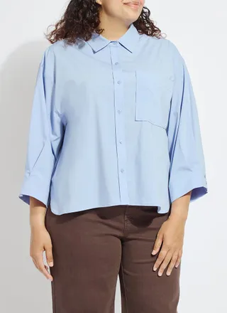 Lyss&eacute; Enid Oversized Cropped Shirt Curvy
