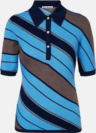 Acne Studios Polo in lana a righe