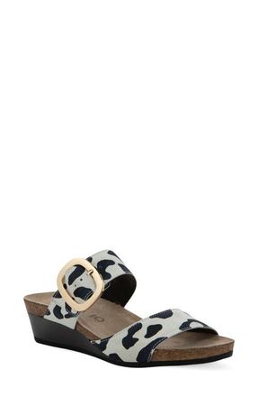 Naot Magic Wedge Sandal in White Leopard Suede at Nordstrom, Size 10Us