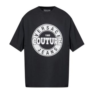 Versace Jeans Couture Heren, Tops, Zwart, Maat: XL Katoen