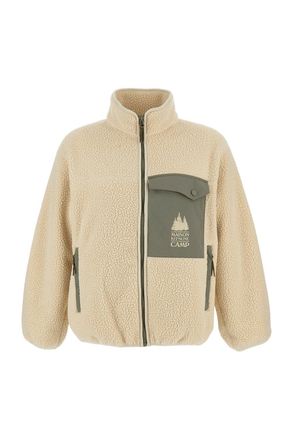 Maison Kitsun&eacute; Zip-Up Fleece Jacket With Logo Pocket And High Collar