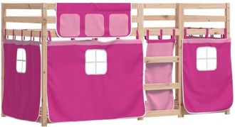 vidaXL Bunk Bed without Mattress Pink 80x200 cm Solid Wood Pine Vidaxl