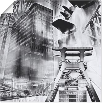 Artland Wandbild »Essen Skyline Abstrakte Collage« Architektonische Elemente 1 Stk. tlg. als Leinwandbild, Poster, Wandaufkleber in verschied. Grössen