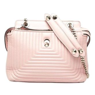 Fendi Pre-owned Handbags, female, Pink, Size: ONE SIZE Pre-owned Leather Handbag