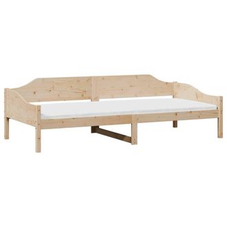 Berkfield Home Modern Bed Frame without Mattress 90x190 cm Single Solid Wood Pine in Light Brown
