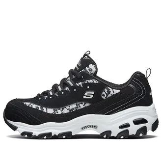 Skechers (WMNS) Skechers DLites 1.0 Running Shoes Black/White 99999825-BLK