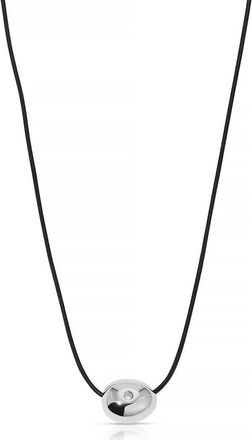 Ettika Polished Pebble Pendant Necklace in Rhodium at Nordstrom