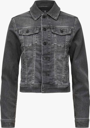 AG - Adriano Goldschmied Womens Robyn Fitted Denim Jacket In Gray