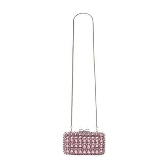 Self Portrait Crystal Clutch - female - Self Portrait - Clutches - Pink - ONE SIZE - Bags