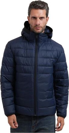 HUGO BOSS Gewatteerde jas - Heren - Winterjassen - Blauw - S - Jassen
