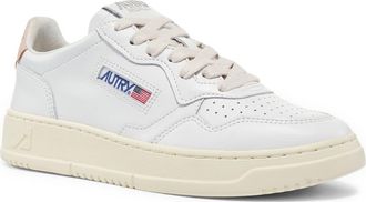 Autry Medalist Low Sneaker in White/Pink at Nordstrom Rack, Size 11Us / 41Eu