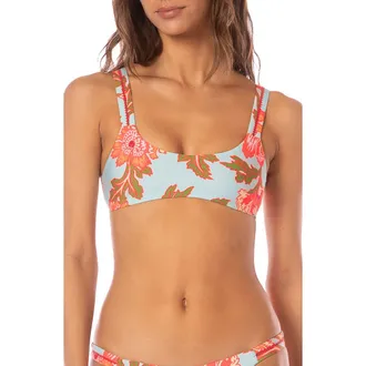 Maaji Nalai Reversible Bikini Top in Blue at Nordstrom, Size Medium