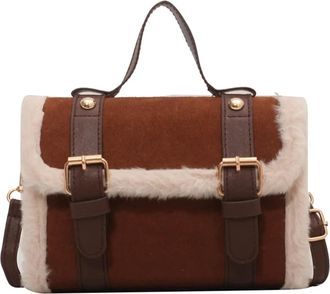 Generic Womens Plush Bags Winter Crossbody Bags For Women Shoulder Bag Plush Velvet Lady Small Square Handbag